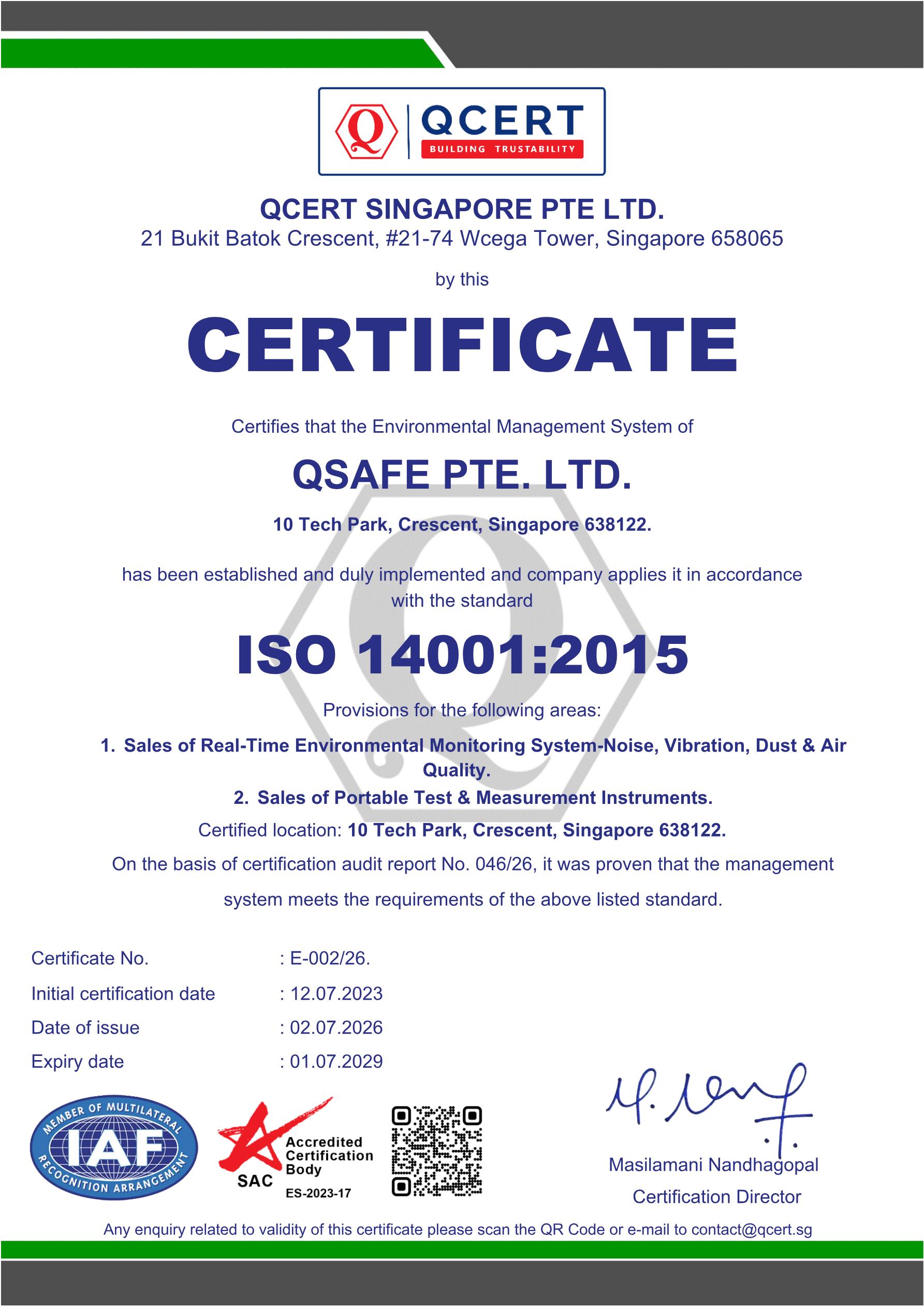 Sertifikasi ISO 14001