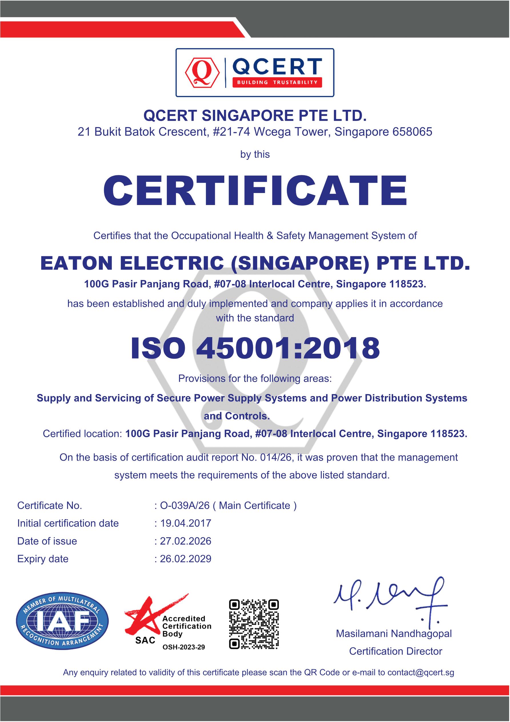 Sertifikasi ISO 45001